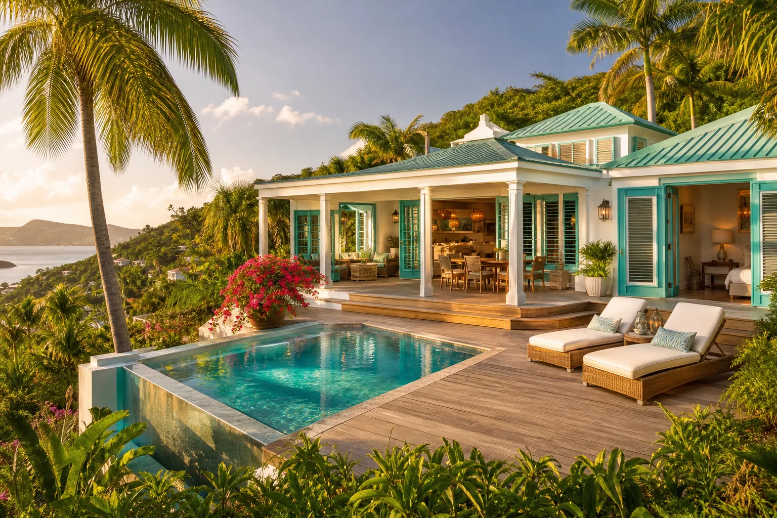 Hillside villa with private pool